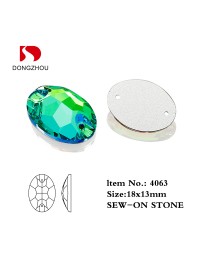 DZ 3063 18X13 MM  oval shape crystal sew on stone 
